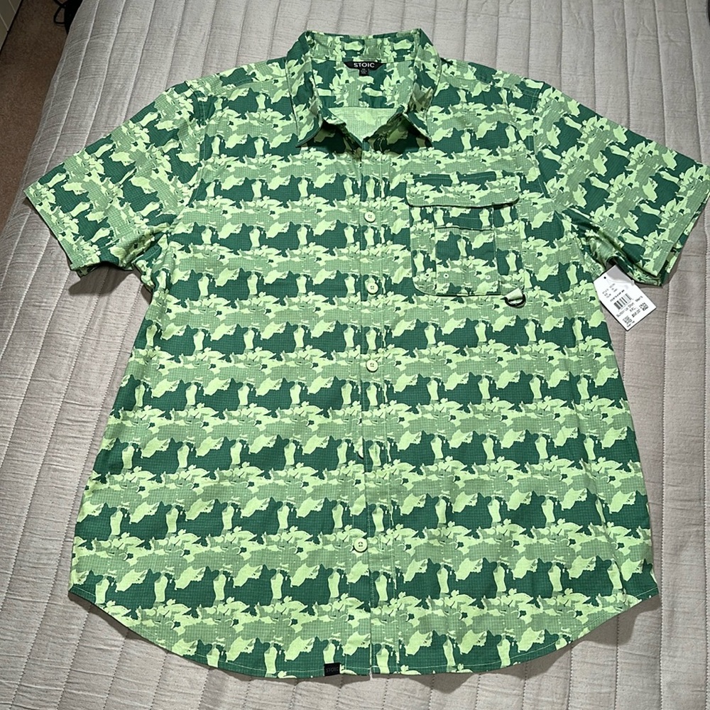 Stoic New with tags, green casual button up shirt XXL
